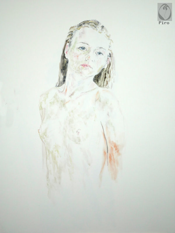 oil on paper - olio su carta di Piro